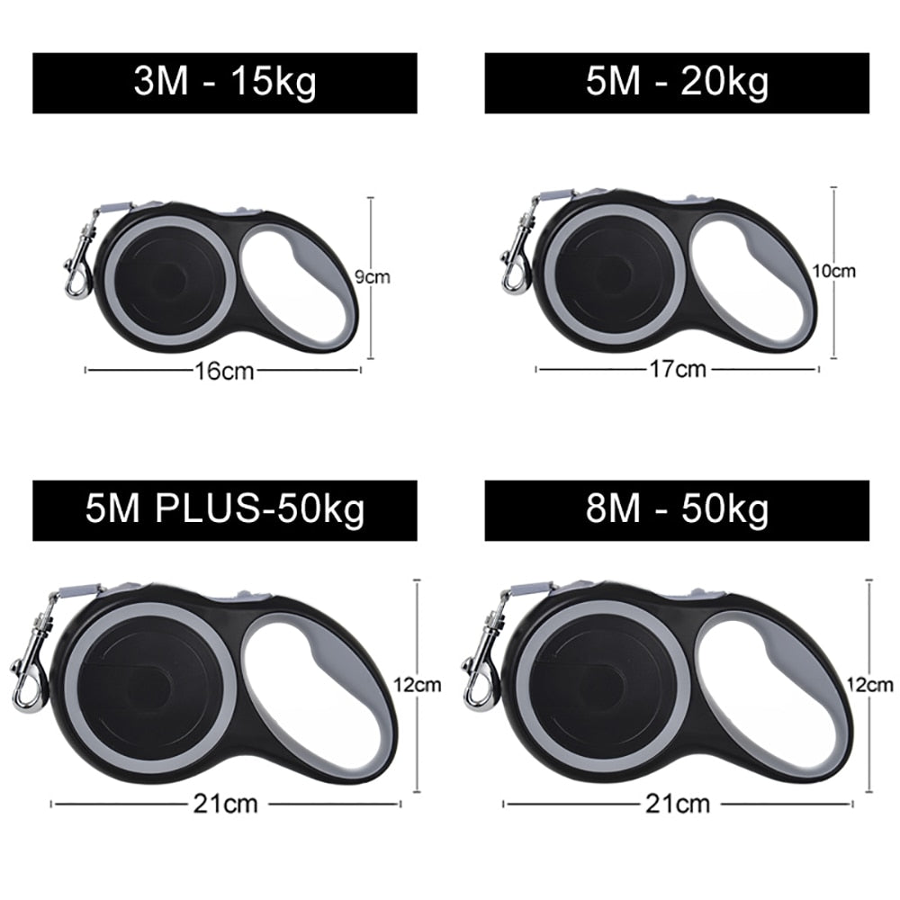 Retractable Roulette Leash Rope Dog Collar