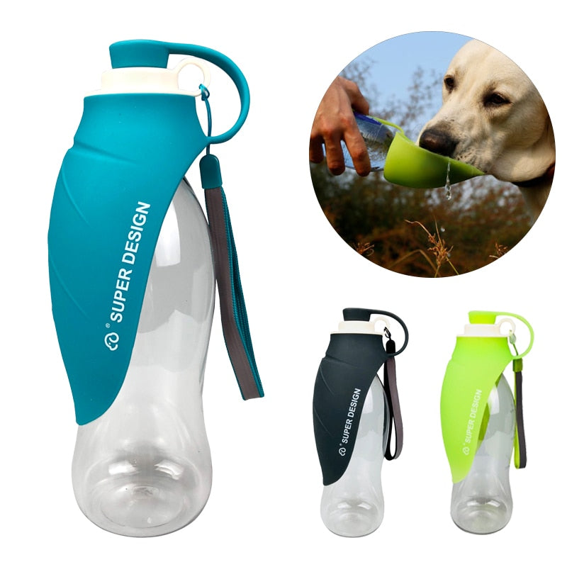 Soft Silicone Leaf Design Water Bottles for Pets
